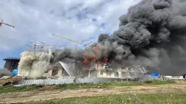 Esenyurt'ta İşçi Konteynerinde Yangın