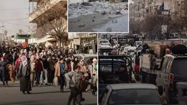 Görüntü Türkiye'nin yanı başından! Sivil halk 2 mahalleyi terk etmeye başladı