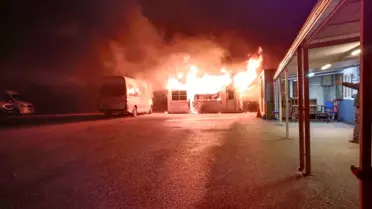 Mudanya'da minibüs duraklarında yangın paniği