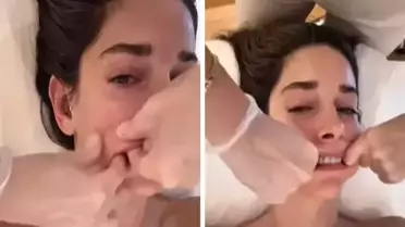 Ünlü oyuncudan şoke eden paylaşım! Ağzının içine yaptırdı