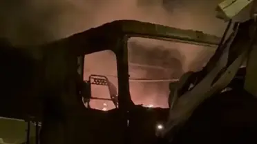 Tercan'da Yangına Karla Müdahele