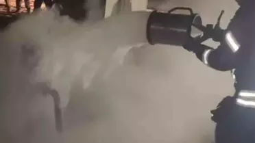 Kozluk'ta Petrol Kuyusunda Yangın