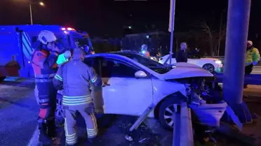 Ümraniye-Şile yolunda feci kaza: 2 yaralı