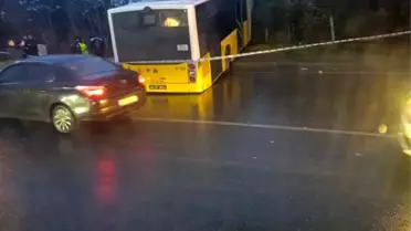 Arnavutköy'de İETT otobüsü kaza yaptı