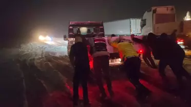 Gaziantep'te Kar Yağışı Sonrası Yol Durumu