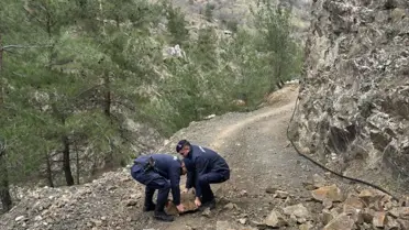 Bilecik'te Kaya Parçaları Kaldırıldı