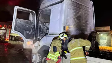 Cizre'de TIR Yangını