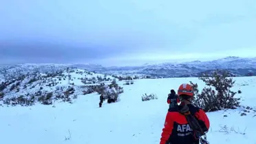 Siirt'te Çoban ve Keçileri Mahsur Kaldı