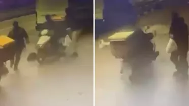 Polis kaçan şüpheliyi kuryenin motosikletine binerek yakaladı