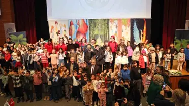 Çocuklar Yalçın Başkan'ın karne hediyesi ile eğlendi