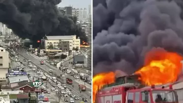 Korkunç görüntüler! Dumanlar gökyüzünü kapladı