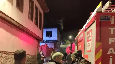 Beypazarı'nda Ahşap Evde Yangın Çıktı