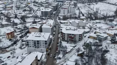 Doğanşehir'de Kar Manzarası