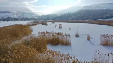 Üçkaya Gölü Dondu