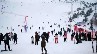 Çakal Erzincan'da Kayak Keyfi Yaşadı