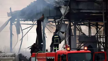Trikala'da Bisküvi Fabrikasında Patlama