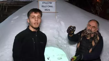 Muş'ta Kardan İglo Cafe