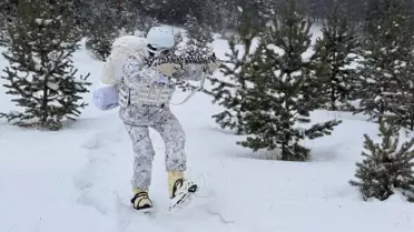 Kars'ta Askeri Kayakçılık Eğitimi