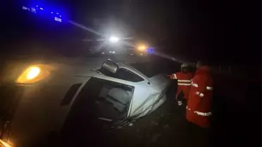 Erdemli'de Minibüs Uçuruma Düştü