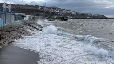 Tekirdağ'da Lodos nedeniyle Deniz Ulaşımı Aksamaları