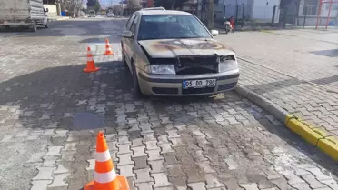 Dodurga'da Park Halindeki Araçta Yangın