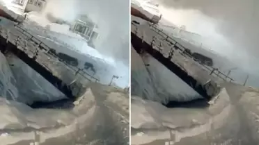 Korkunç görüntüler! Hindistan'da çığ evleri böyle yuttu