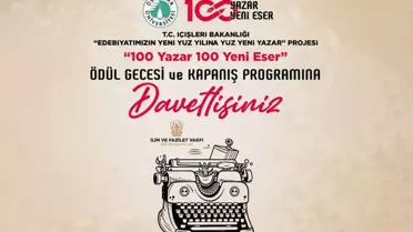 Türk edebiyatının yeni yüzyılına güçlü katkı: '100 Yazar 100 Yeni Eser' projesi ödül gecesi