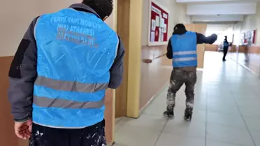 Yükümlülerden Okul Boyama Projesi