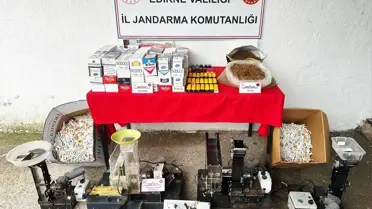 Edirne'de Kaçak Makaron Operasyonu