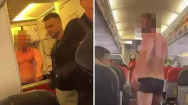 Havada korku dolu anlar: Yolcu soyunup uçaktan atlamaya kalkıştı