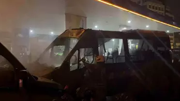 Kağıthane'de Benzin İstasyonunda Yangın