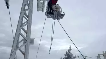 Uludağ'da Telesiyej Arızası: 40 Tatilci Mahsur Kaldı