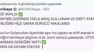 Drift Atan Sürücü Yakalandı