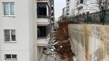 Gaziantep'te İstinat Duvarı Çöktü