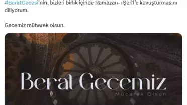 Emine Erdoğan'dan 'Berat Gecesi' mesajı