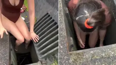 Kanalizasyondan gelen sesi duyunca bir an bile düşünmeyip atladı