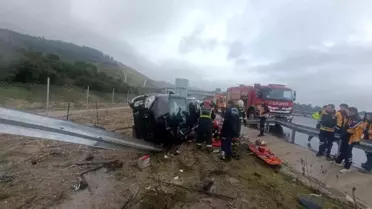 Kontrolden çıkan araç bariyere çarptı: 2 ölü