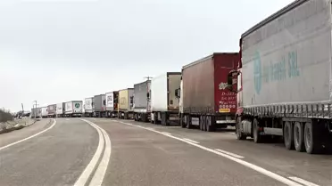 Hamzabeyli Sınır Kapısı'nda 11 km TIR Kuyruğu
