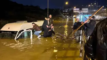 Sele kapılan minibüste can pazarı