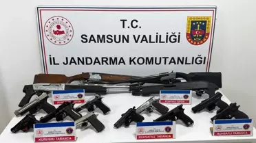 Samsun'da Sosyal Medyada Silah Gösteren 6 Kişi Yakalandı