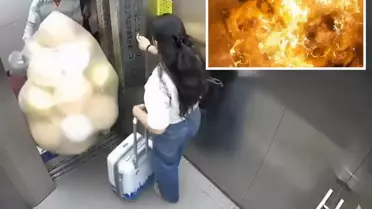 Asansöre biner binmez balonlar patladı