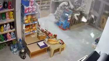 Kırıkkale Marketindeki Patlama Anı Kamerada