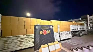 Afyonkarahisar'da 7.2 Milyon Kaçak Makaron Ele Geçirildi