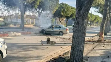 Soma'da Kaçan Sürücü Ağaçla Çarpıp Yaralandı