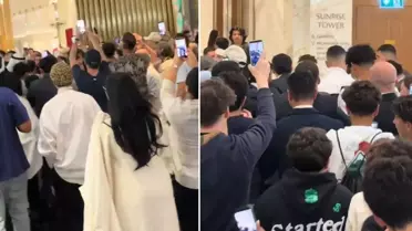 AVM'ye giden ünlü ismin zor anları! Neredeyse eziliyordu