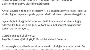 Bakan Tunç'tan 'Hukuk eğitiminde kalite reformu' açıklaması