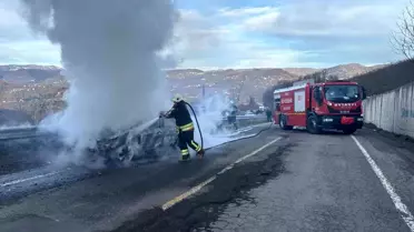 Fatsa'da Otomobil Yandı