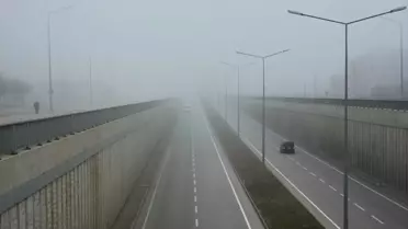 Gümüşhacıköy'de Yoğun Sis Etkili