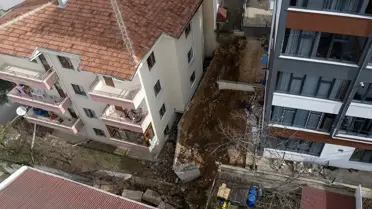 Gölbaşı'nda İstinad Duvarı Çöktü