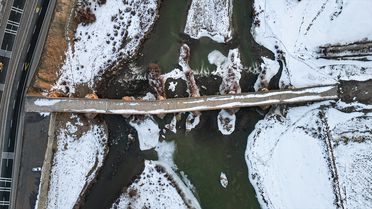 Çobandede Köprüsü Kış Manzarasıyla Büyülüyor